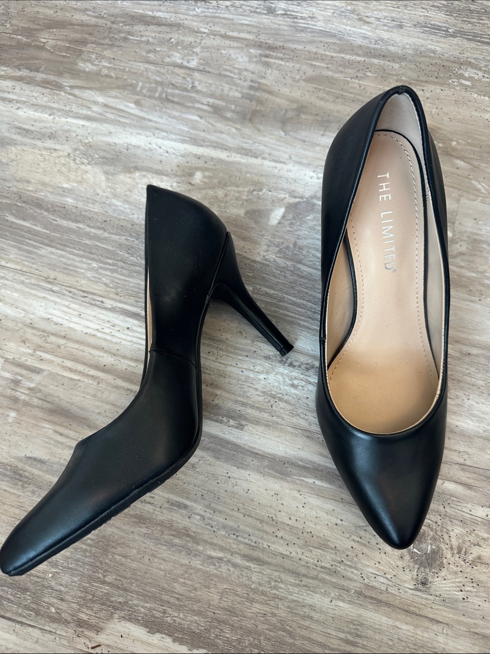 The Limited Black Pointed Toe Stiletto Heels